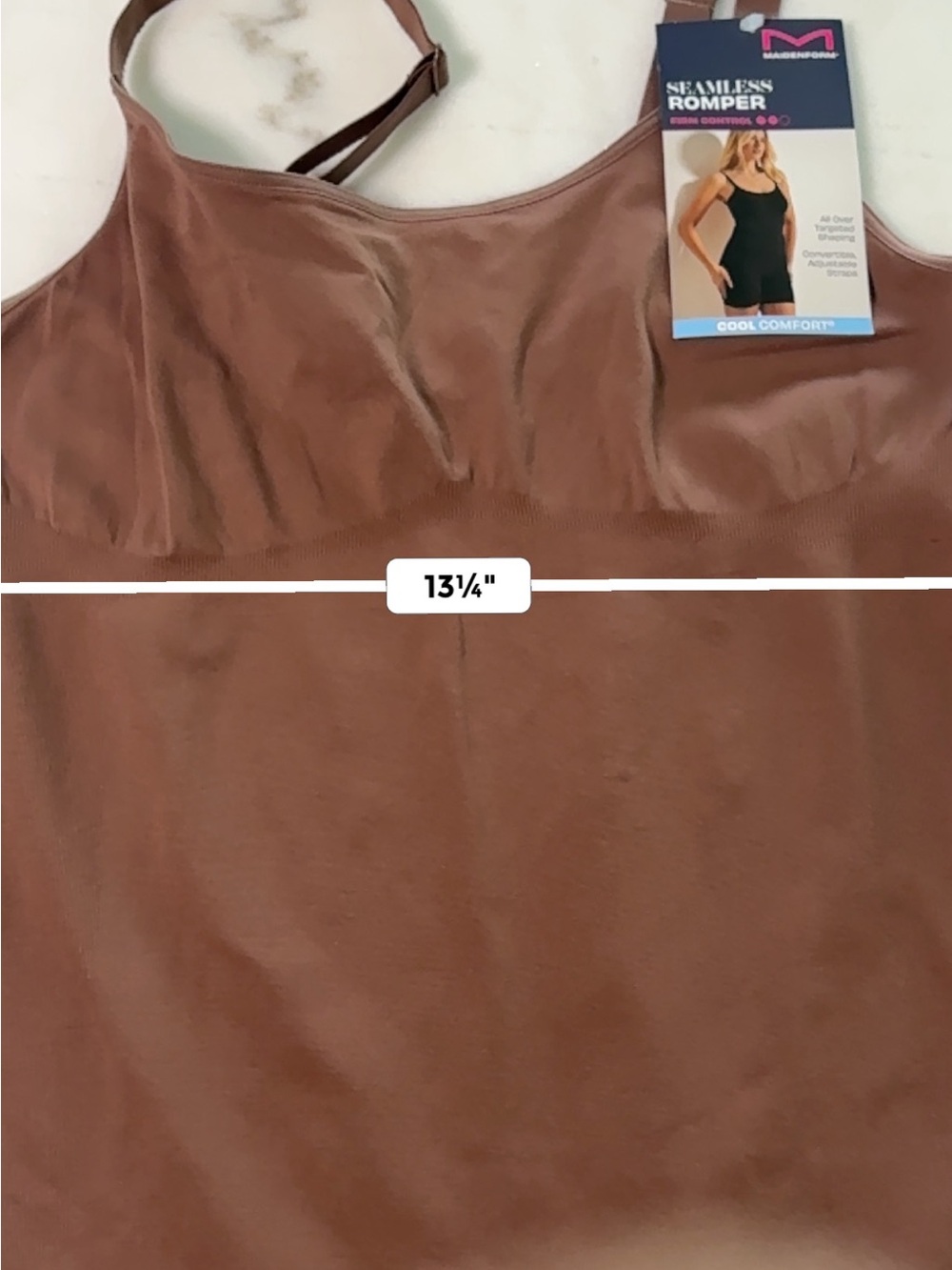 NWT Maidenform Seamless Romper Firm Control Bodysuit Cocoa Mocha  Size 2XL - Picture 4 of 10